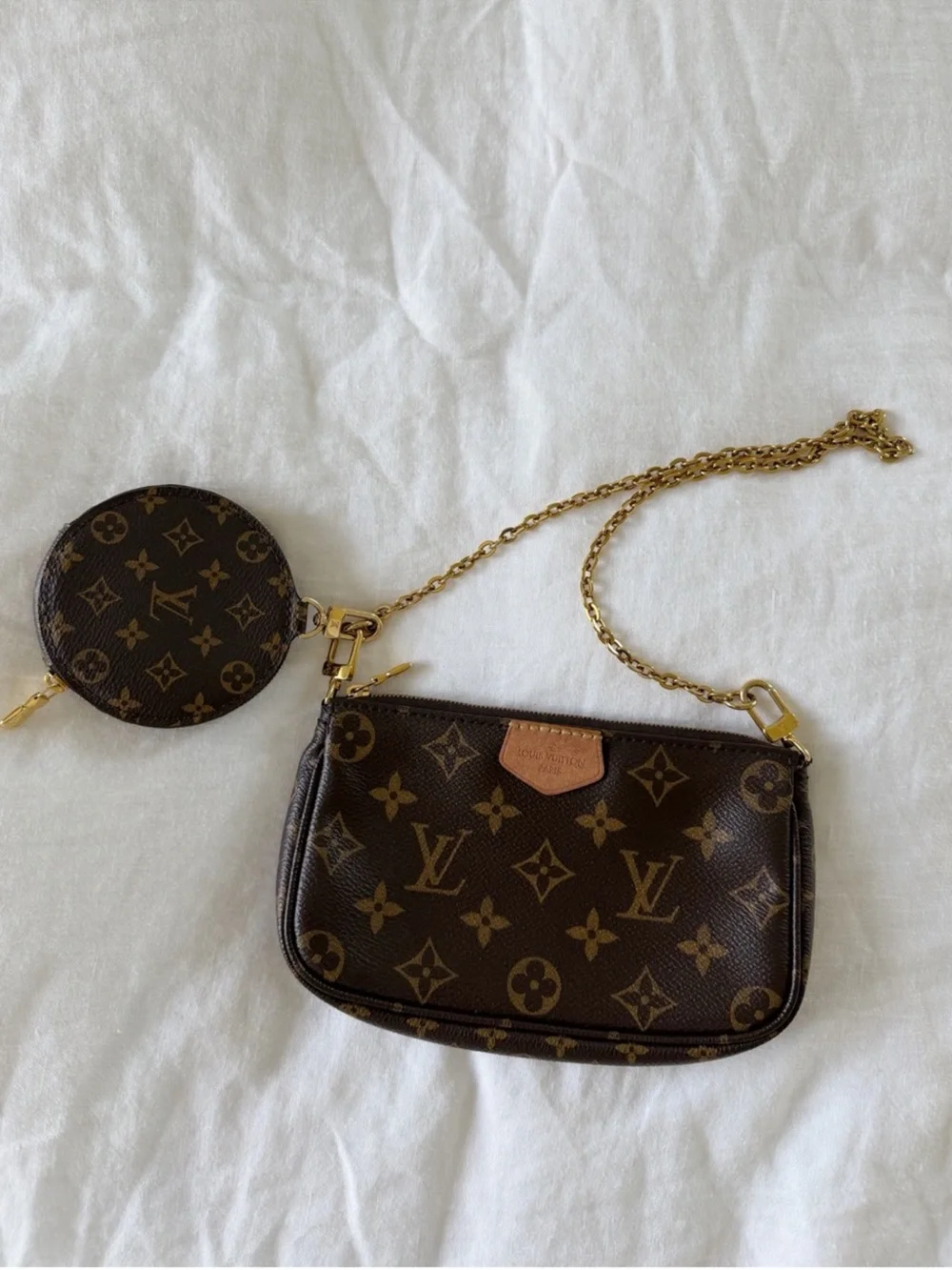 Louis Vuitton Multi Pochette Accessories Pouch Monogram Canvas Small Brown